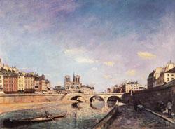 Johan-Barthold Jongkind The Seine and Notre-Dame de Paris Sweden oil painting art